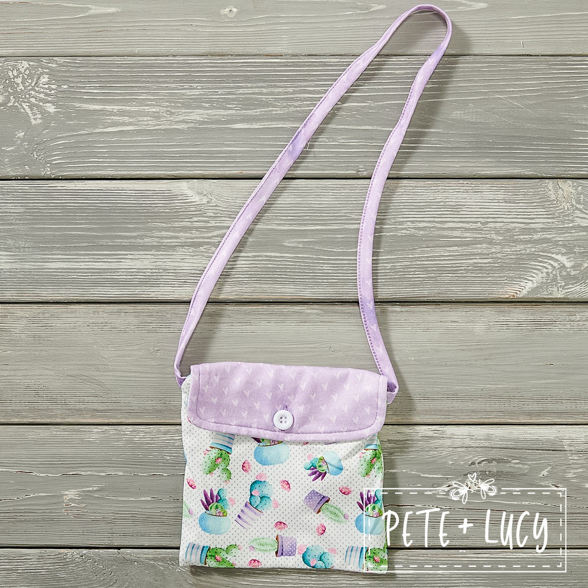 Button Flap Shoulder Purse