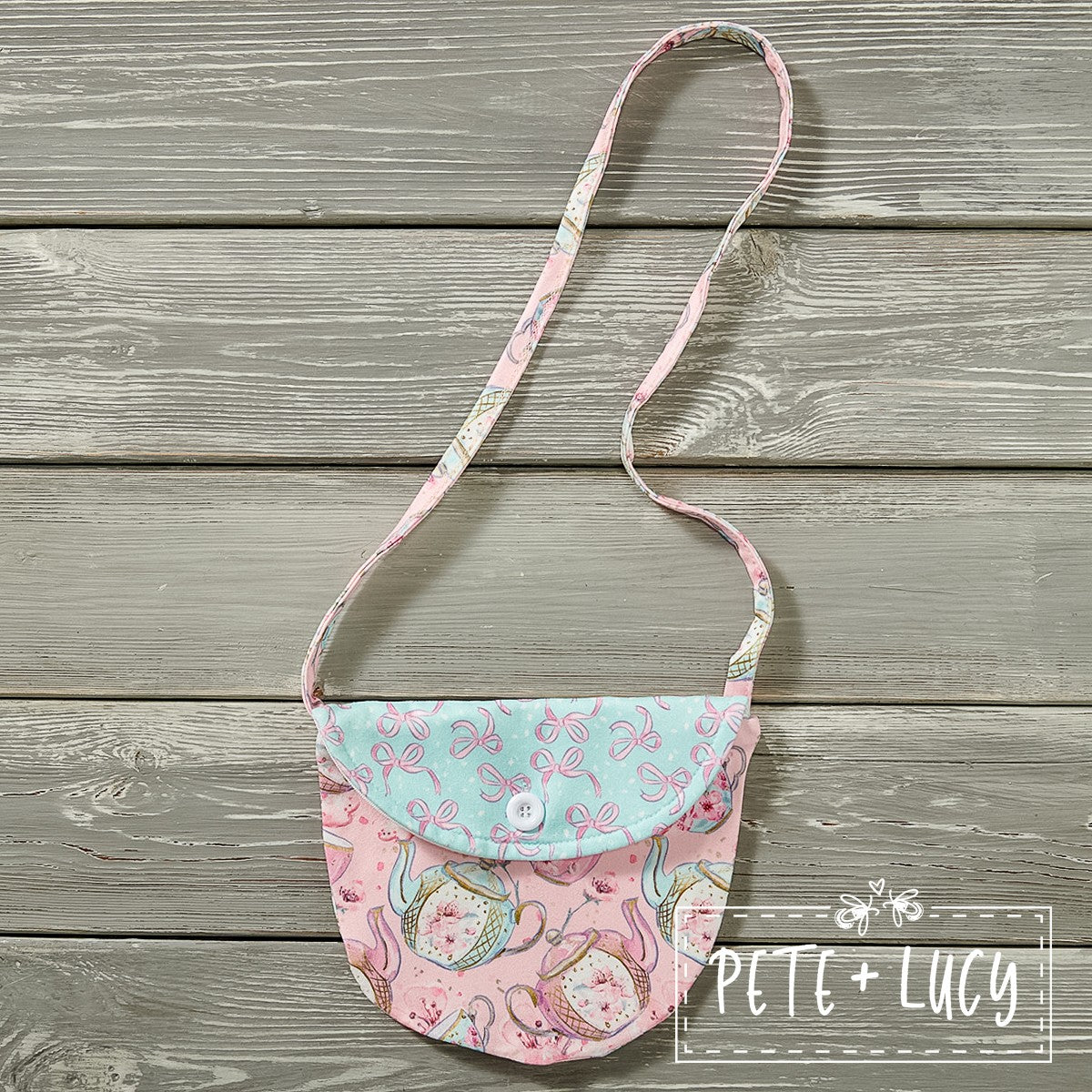 Button Flap Shoulder Purse
