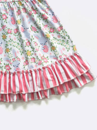 Berry Bunny Flutter Sleeve Dress