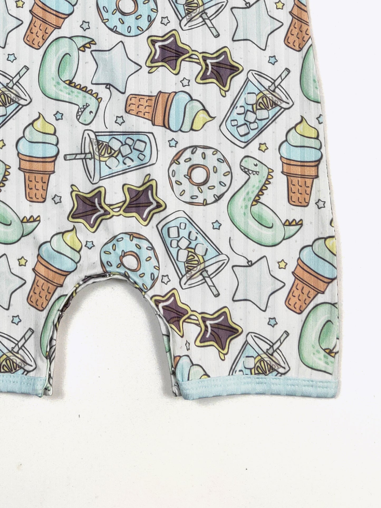 Soaking in summer boy's shorties romper