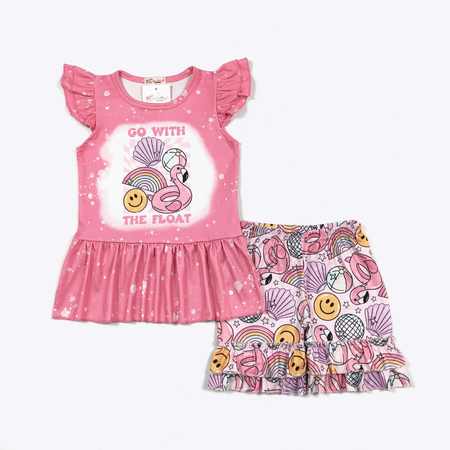 "Go with the Float" Girl's 2-pc short set