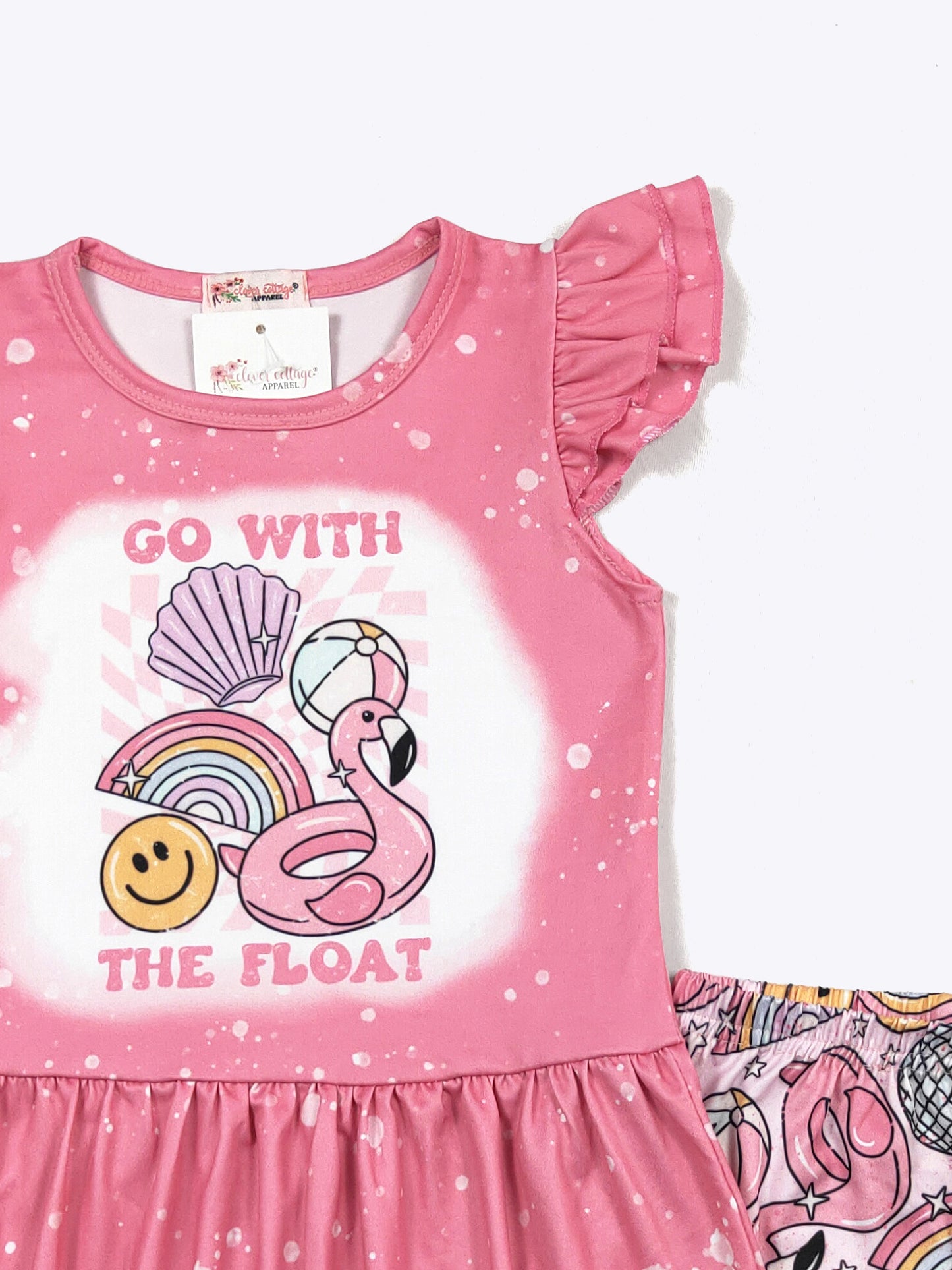 "Go with the Float" Girl's 2-pc short set