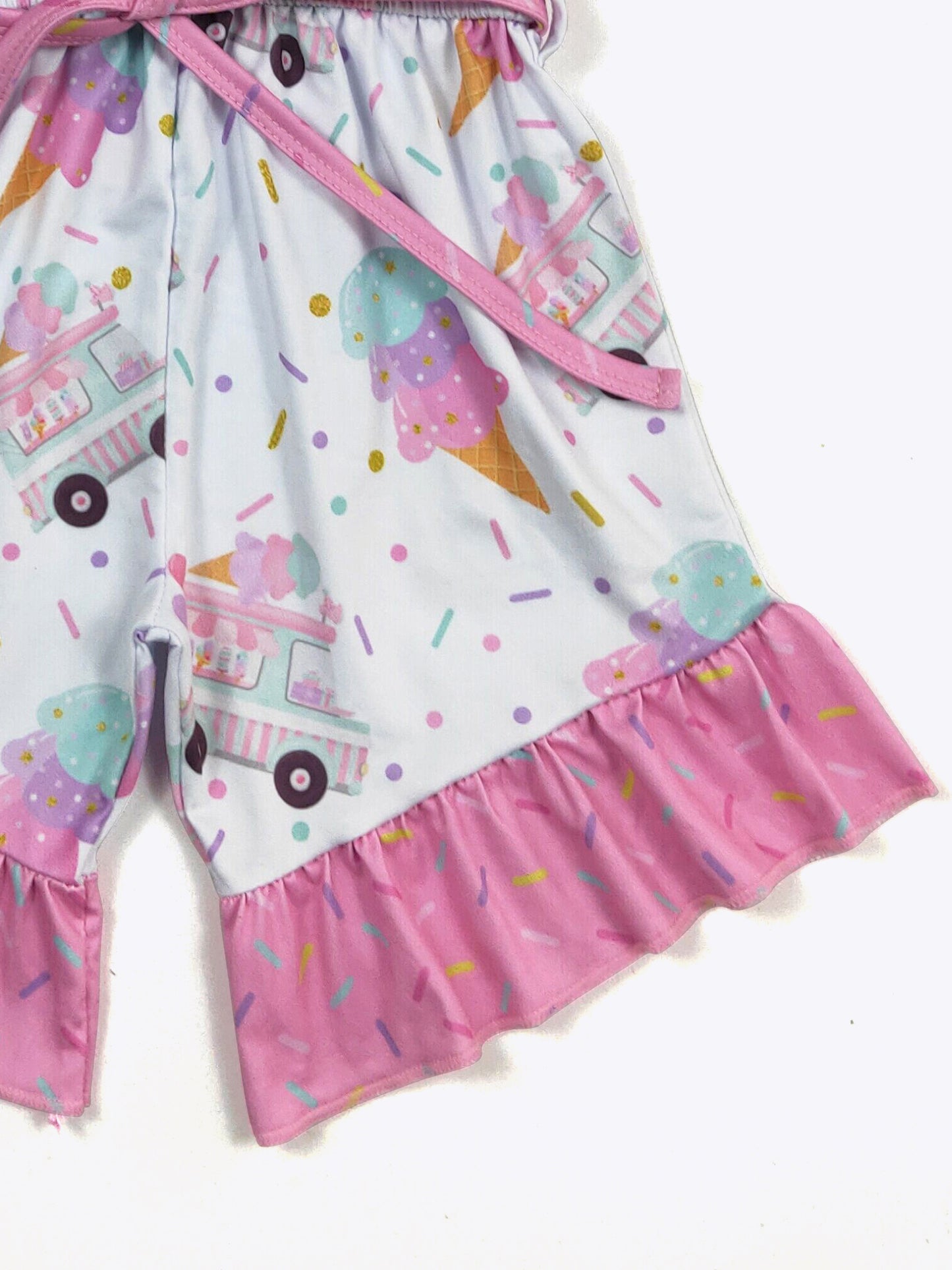 Ice Cream-Ruffles and More Girl's romper