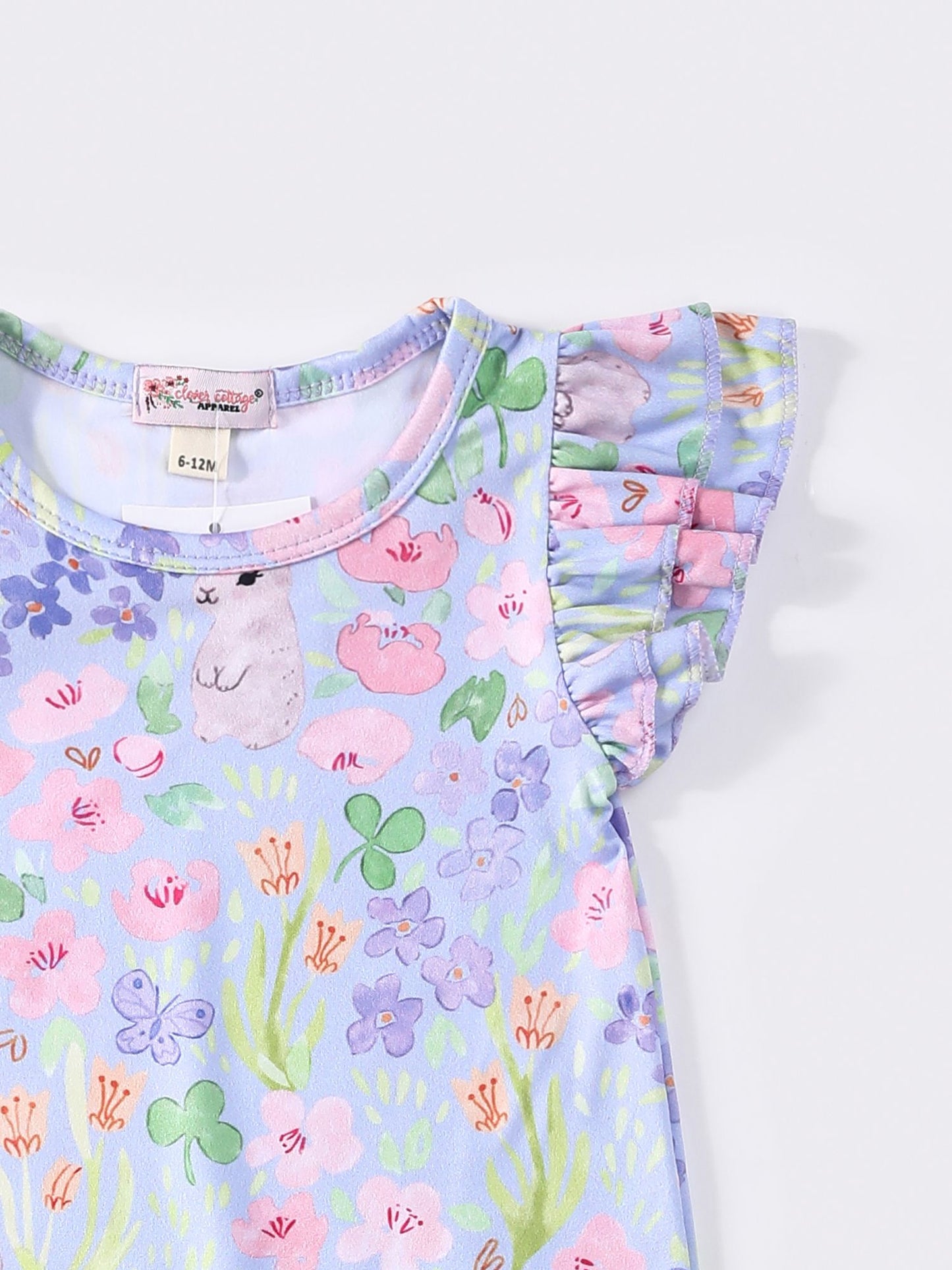 Periwinkle Bunny Girl's Infant Romper