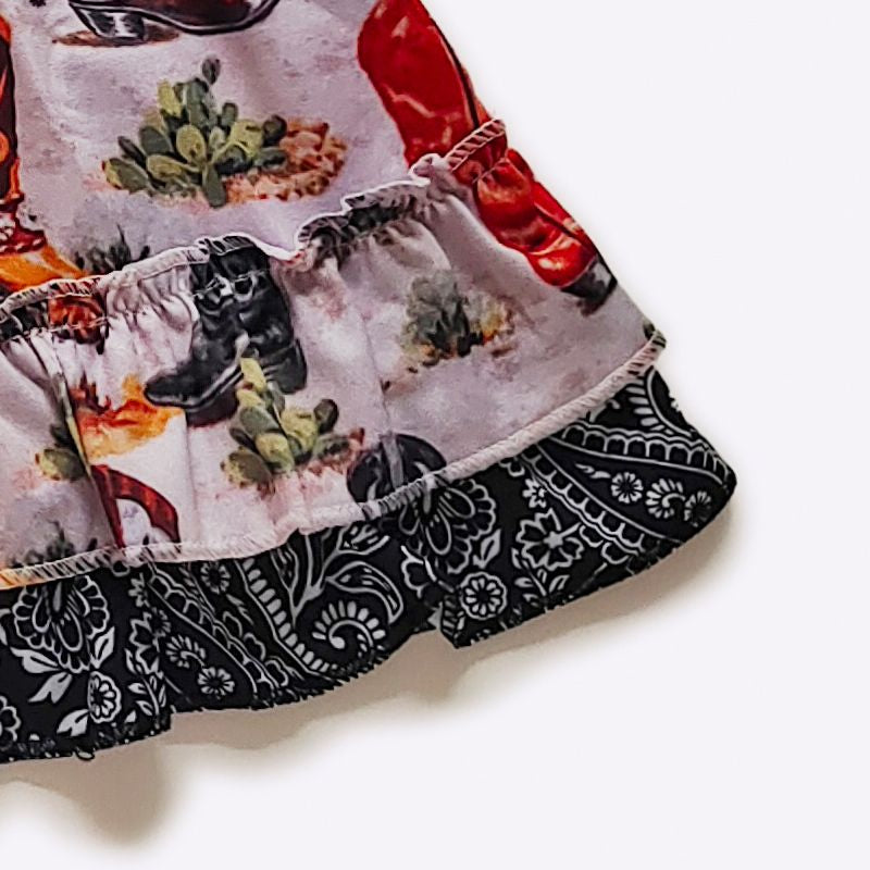 Bandana & Boots Flutter sleeve-cross back dress