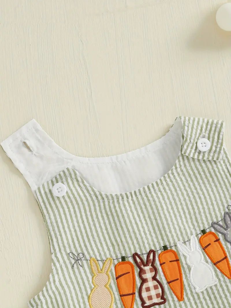 Green Seersucker Carrot Patch Jon Jon