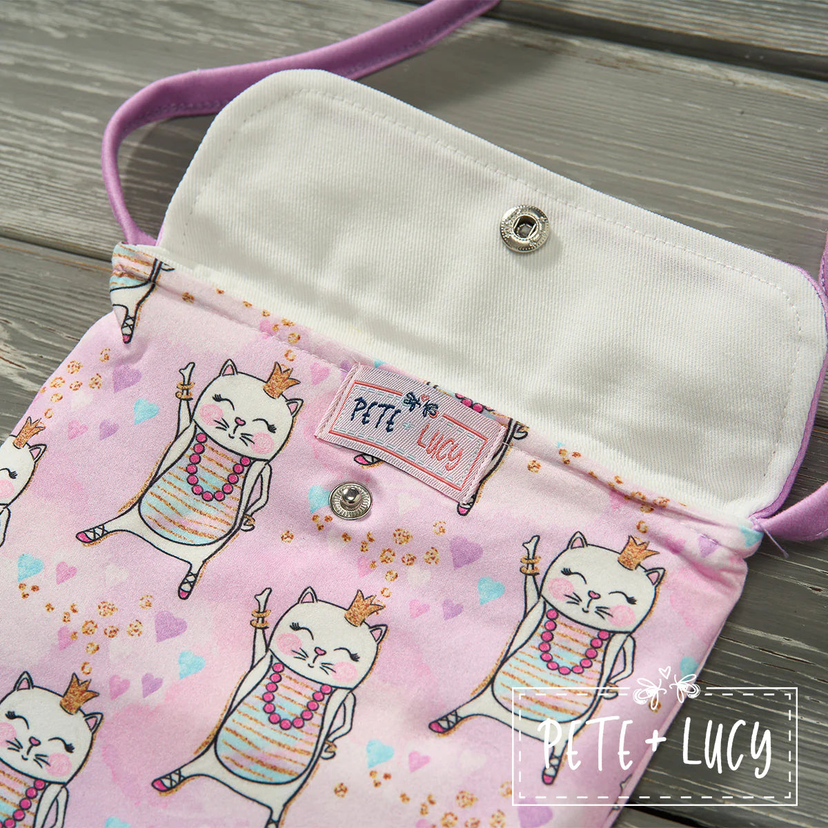 Button Flap Shoulder Purse