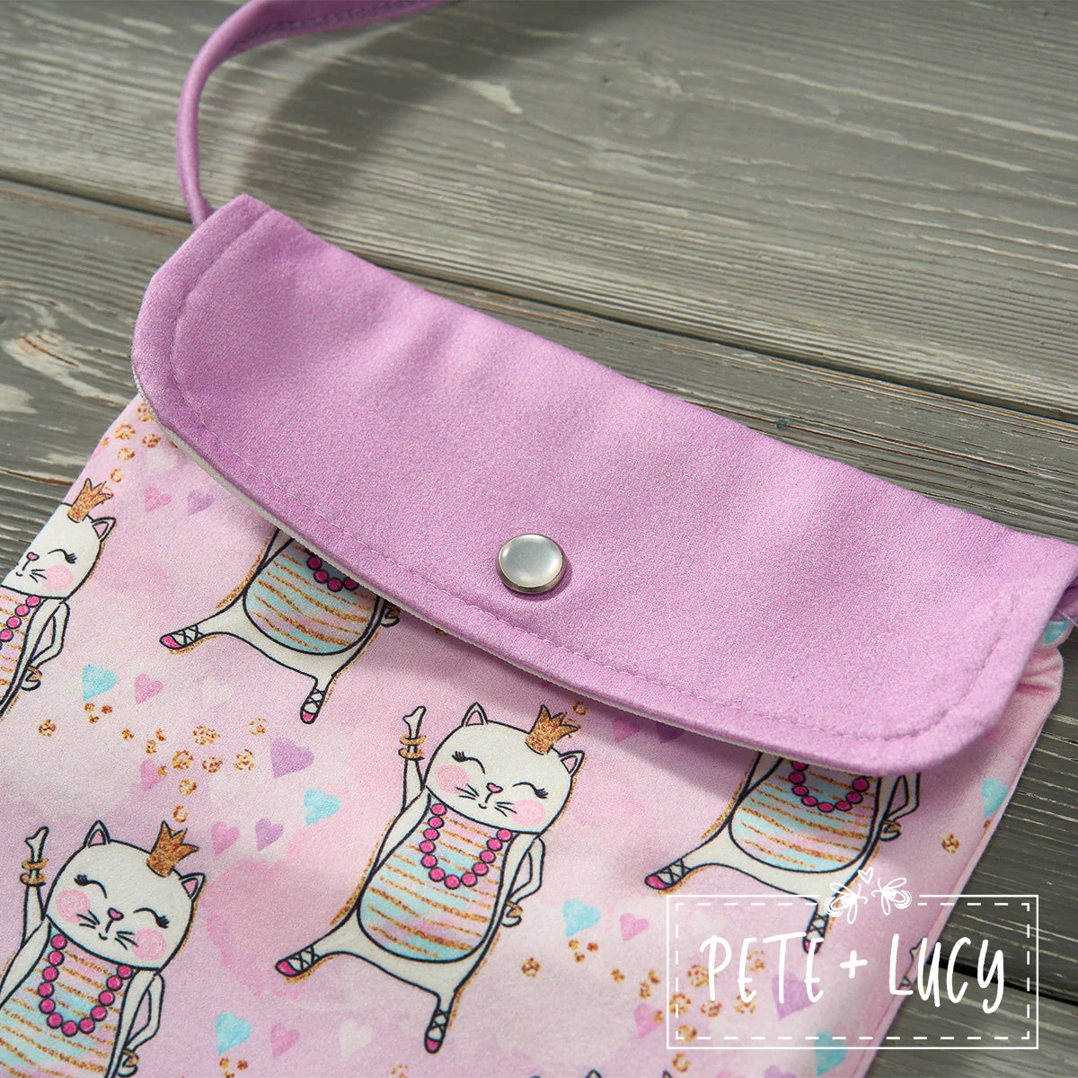 Button Flap Shoulder Purse