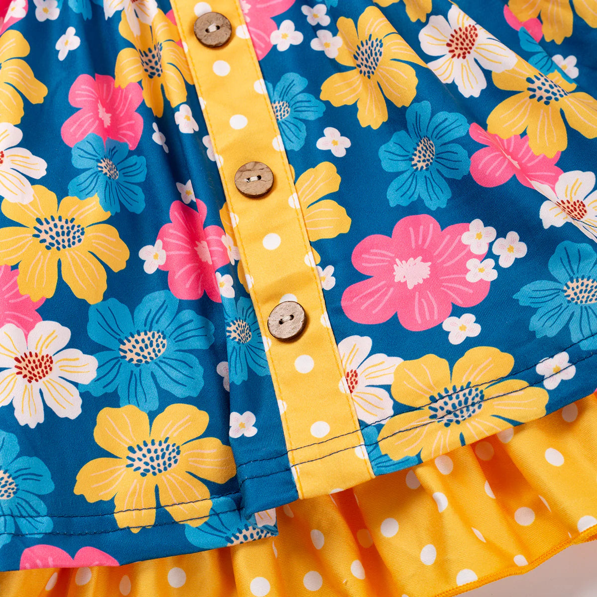 Floral Fun A-line long sleeve dress