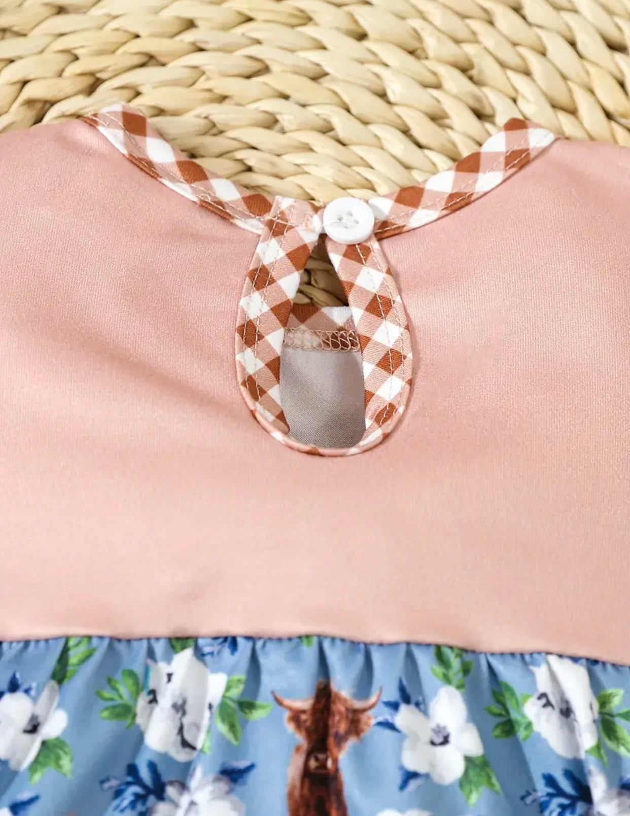 Blush and Blue Girls Romper