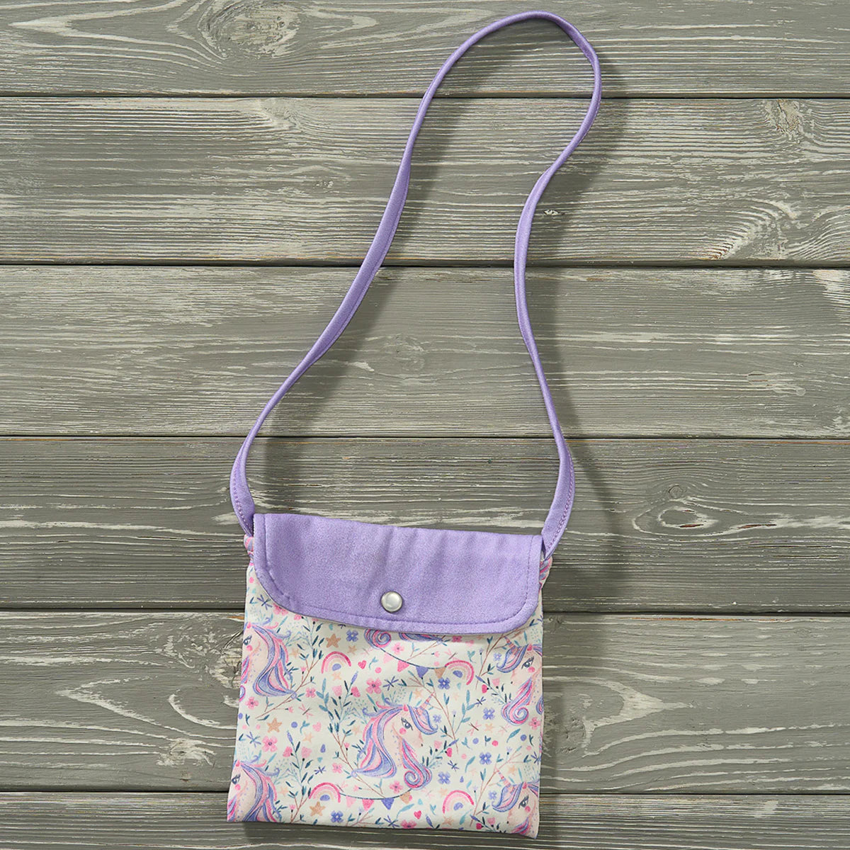 Button Flap Shoulder Purse