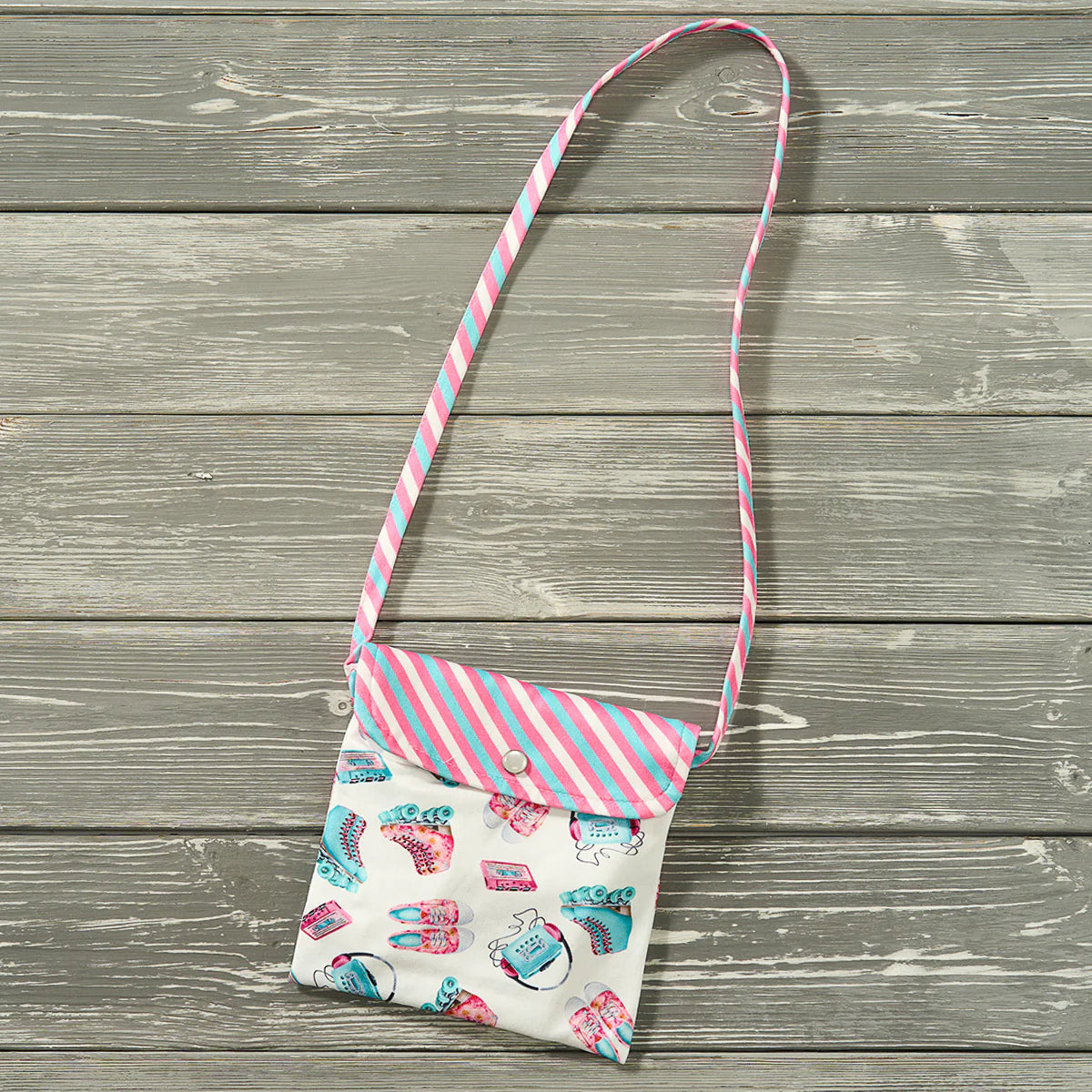 Button Flap Shoulder Purse