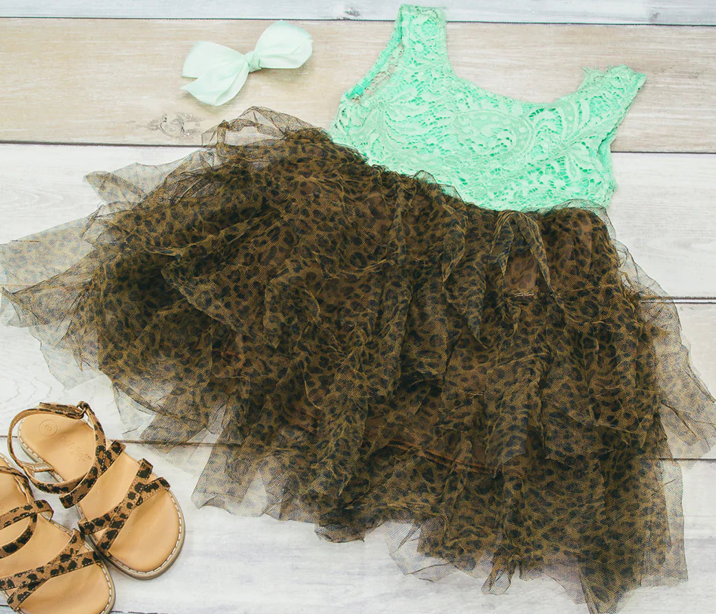 Tutu Cute Leopard Tulle Dress