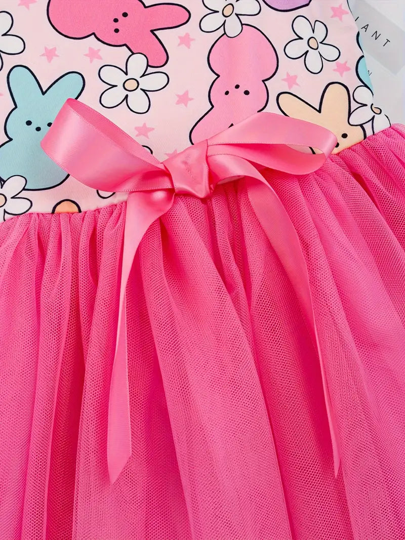 Peep-Love Flutter Sleeve Tulle Dress