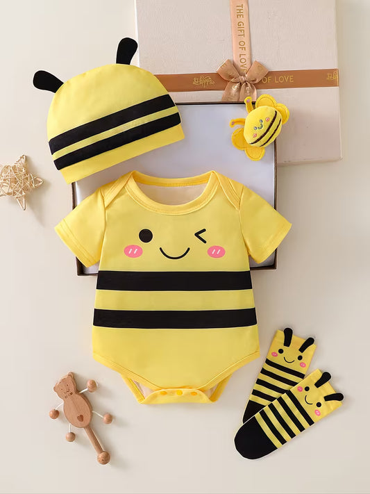 Adorable animal 3-pc onesie sets