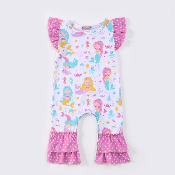 Mermaid Magic Girl's Infant Romper