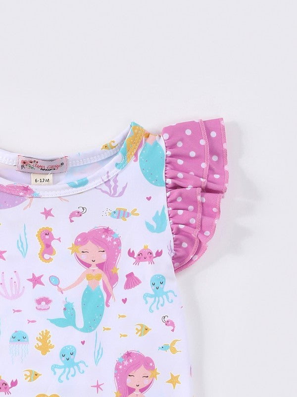 Mermaid Magic Girl's Infant Romper