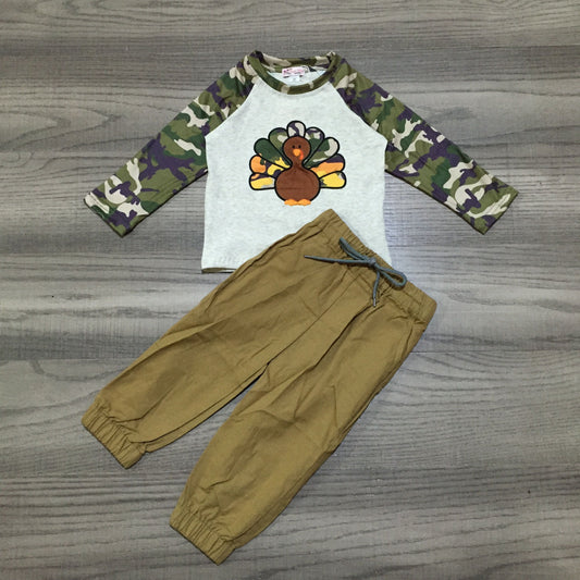 Camo Turkey Boys 2 piece pant set