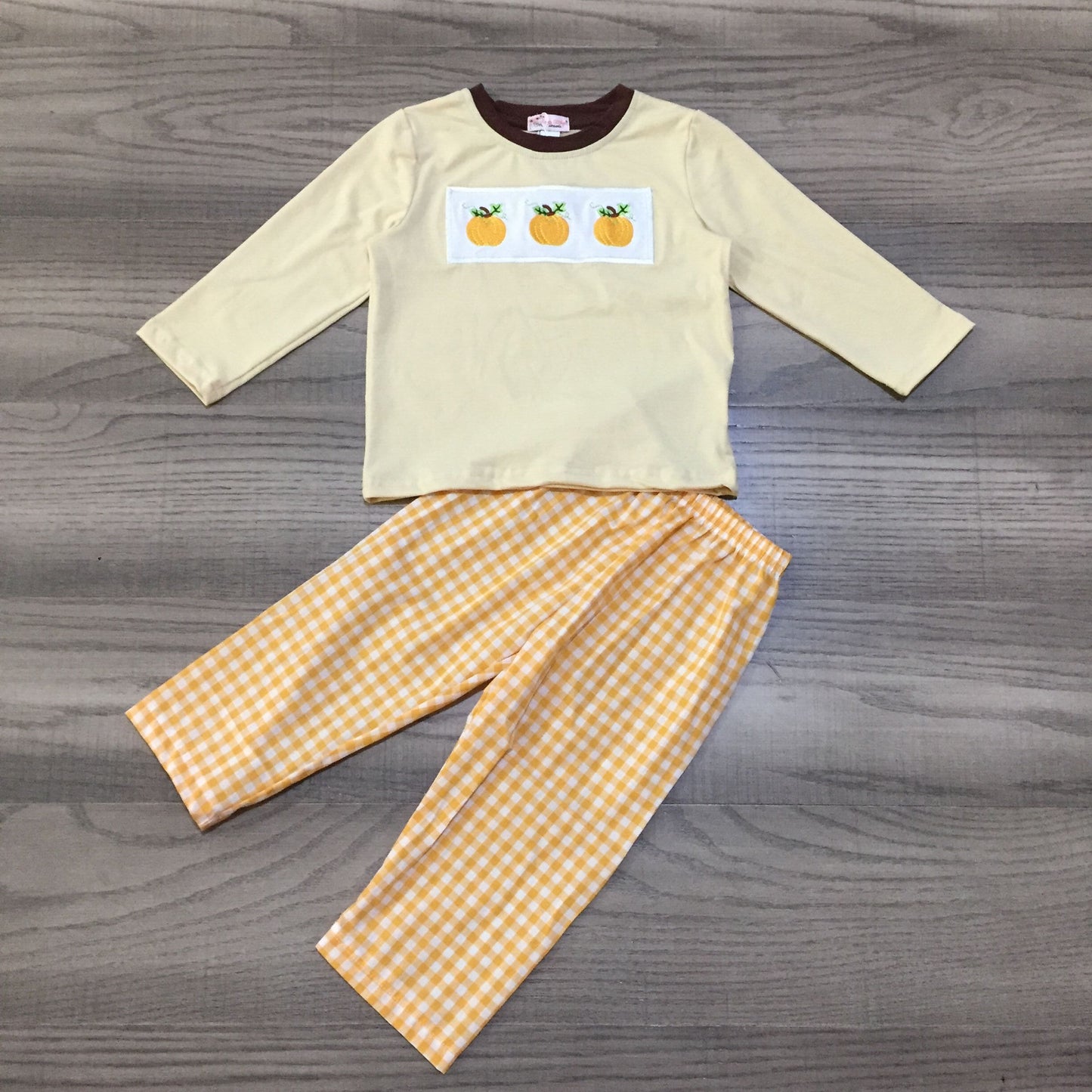 Pumpkin Smocked 2-Piece Pant Set