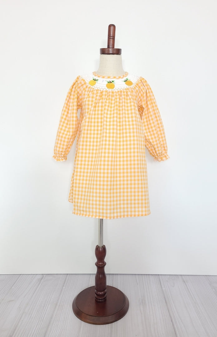 Pumpkin Smocked Dress