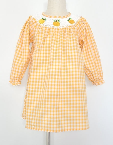 Pumpkin Smocked Dress