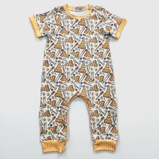 Construction crew Boy's Short sleeve romper