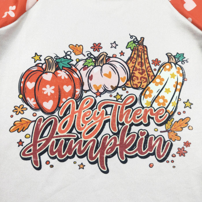 Hey-There-Pumpkin Girl's Raglan Shirt