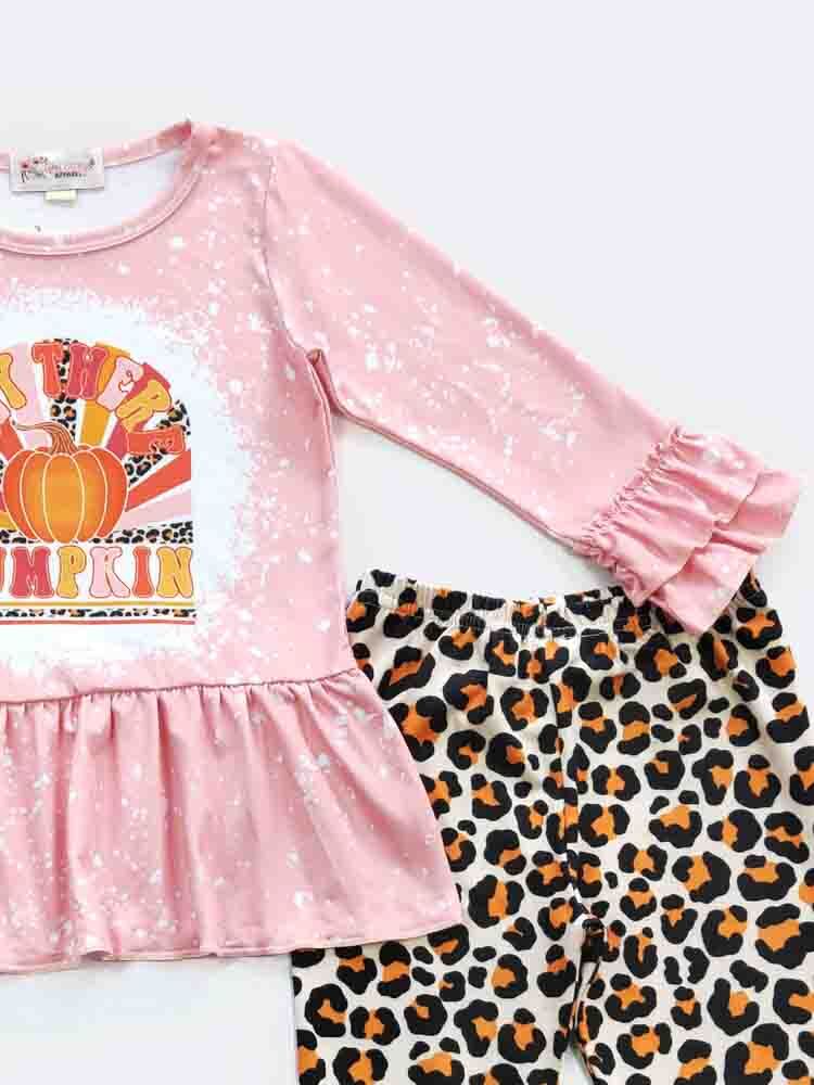 Hey-There-Pumpkin 2 PC Girl's Pants Set