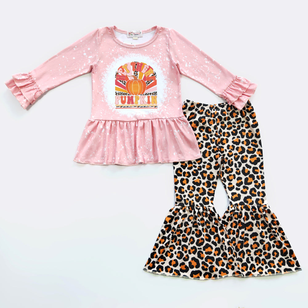 Hey-There-Pumpkin 2 PC Girl's Pants Set