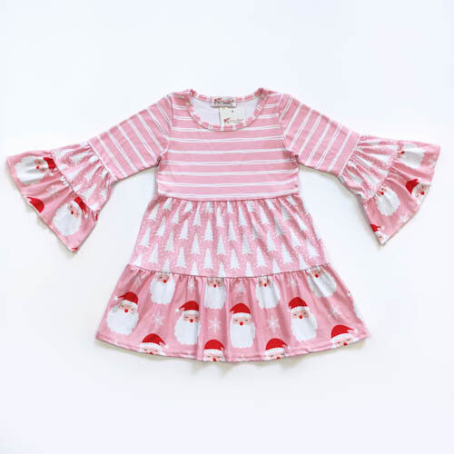 Pink Bell Sleeve St. Nick Dress