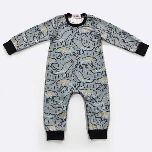 This Soul-Spirit Infant Romper will have your little one looking cute and feeling comfy! With a beautiful spiritual animal and tree print, long pants and sleeves, a snap crotch, and ribbed cuffs at wrist and ankle, your little one will be stylish and cozy! (What a great way to keep their soul and spirit alive!)