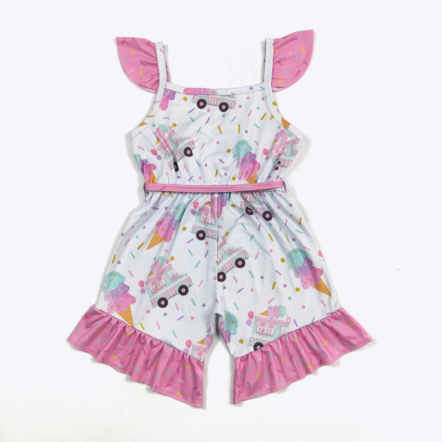 Ice Cream-Ruffles and More Girl's romper