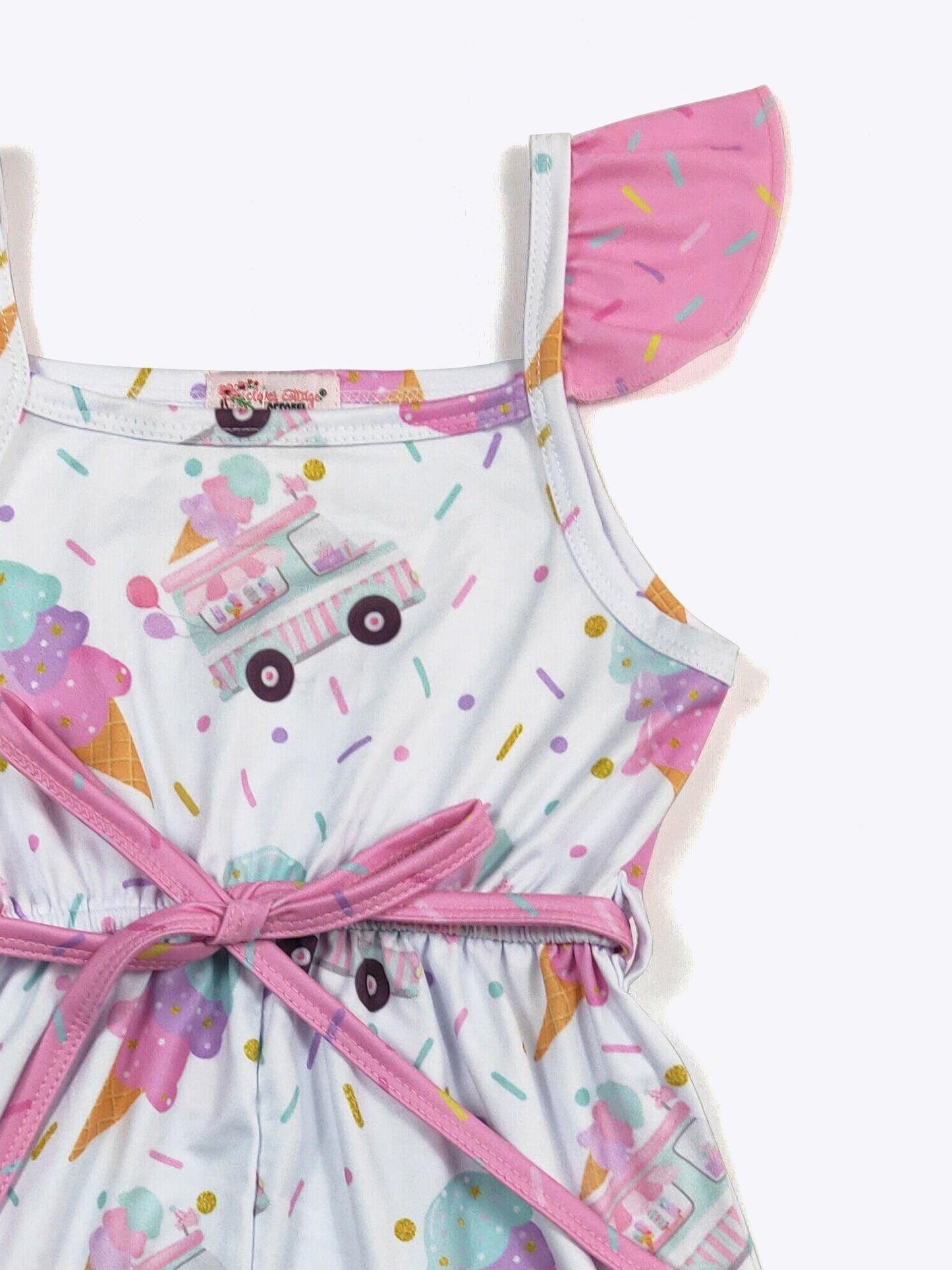 Ice Cream-Ruffles and More Girl's romper