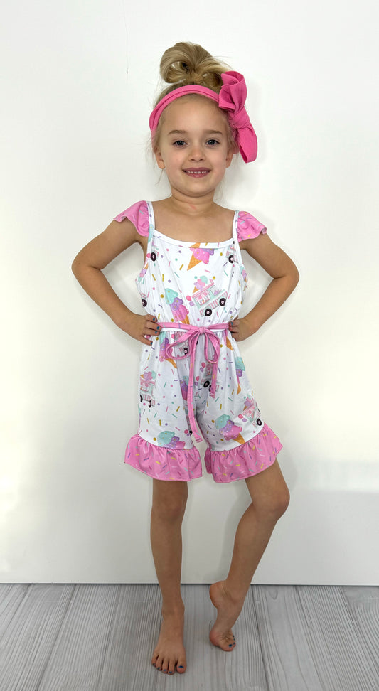 Ice Cream-Ruffles and More Girl's romper