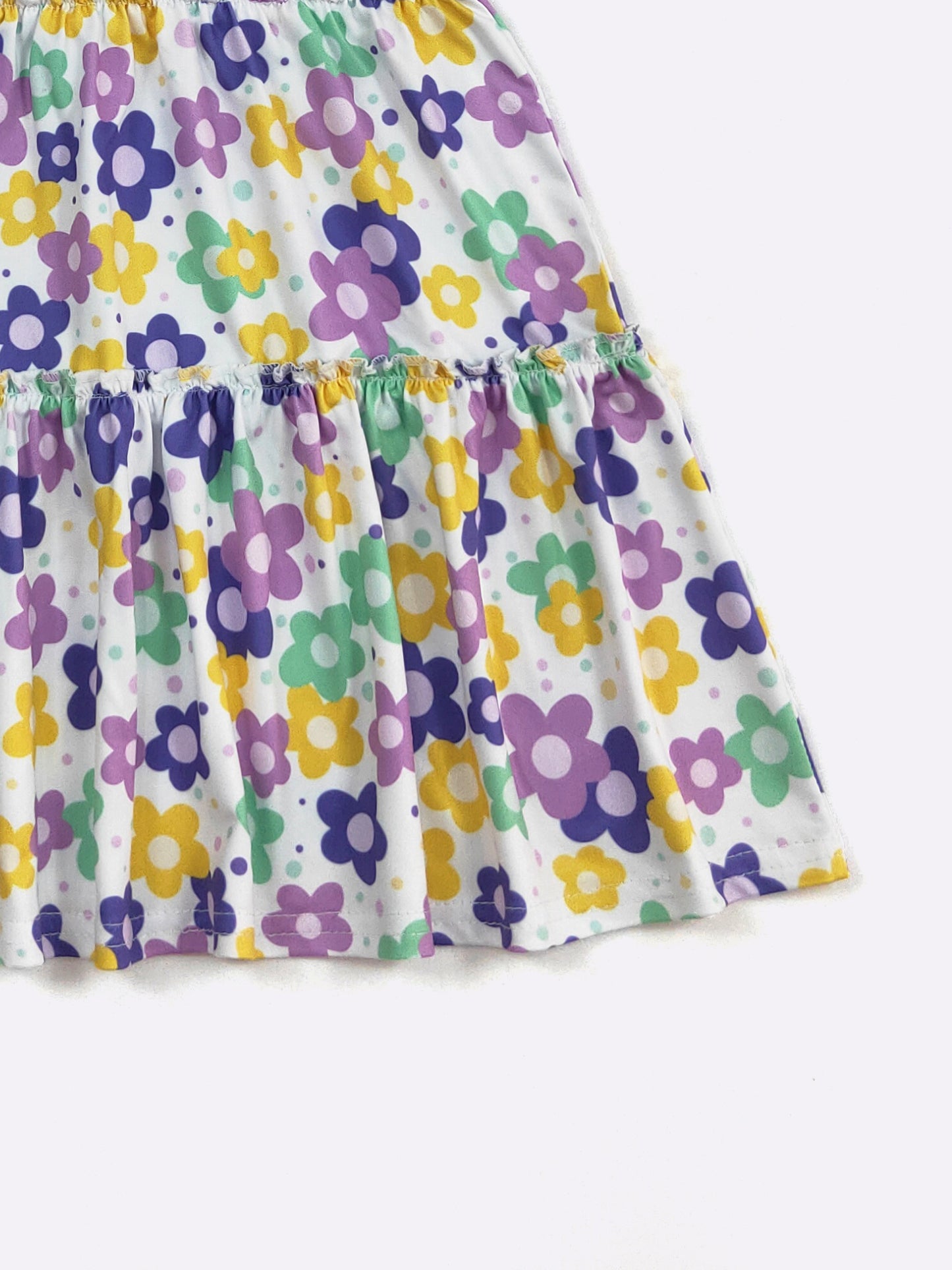 Violet Daisy A-line double ruffle dress