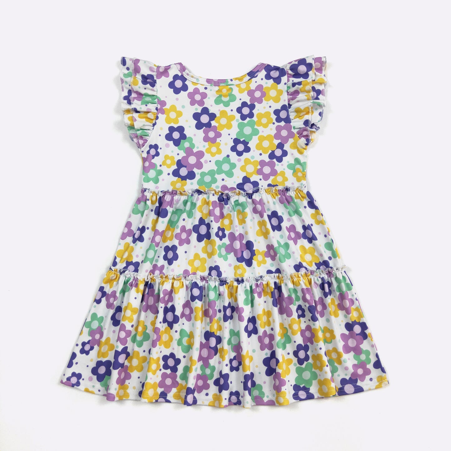 Violet Daisy A-line double ruffle dress