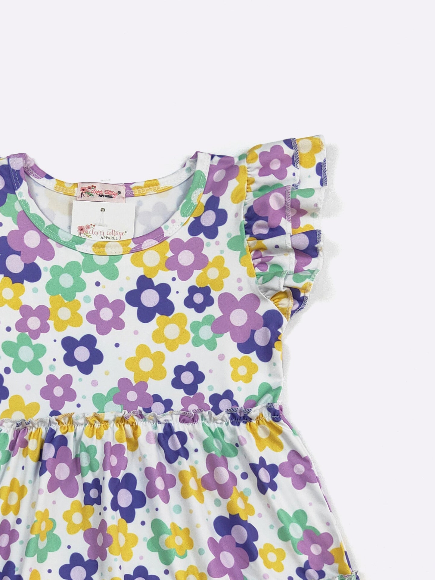 Violet Daisy A-line double ruffle dress