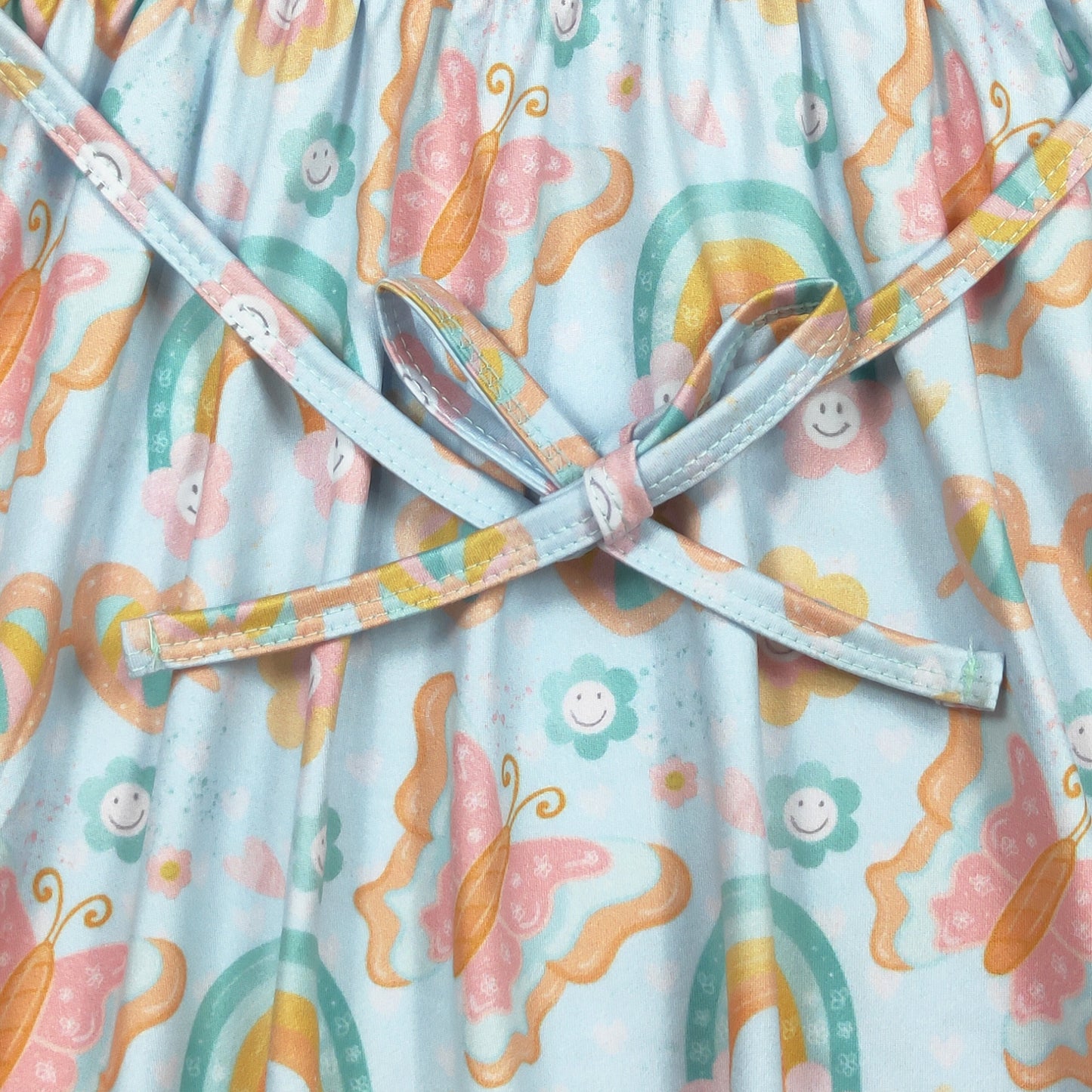 Summer Sky A-line Flutter sleeve dress