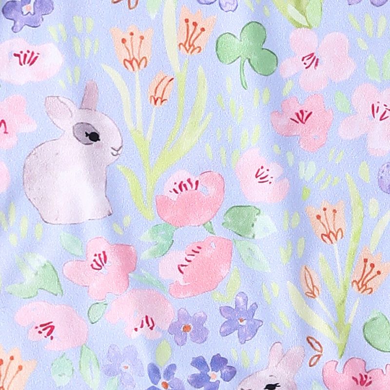 Periwinkle Bunny Flutter Sleeve Dress