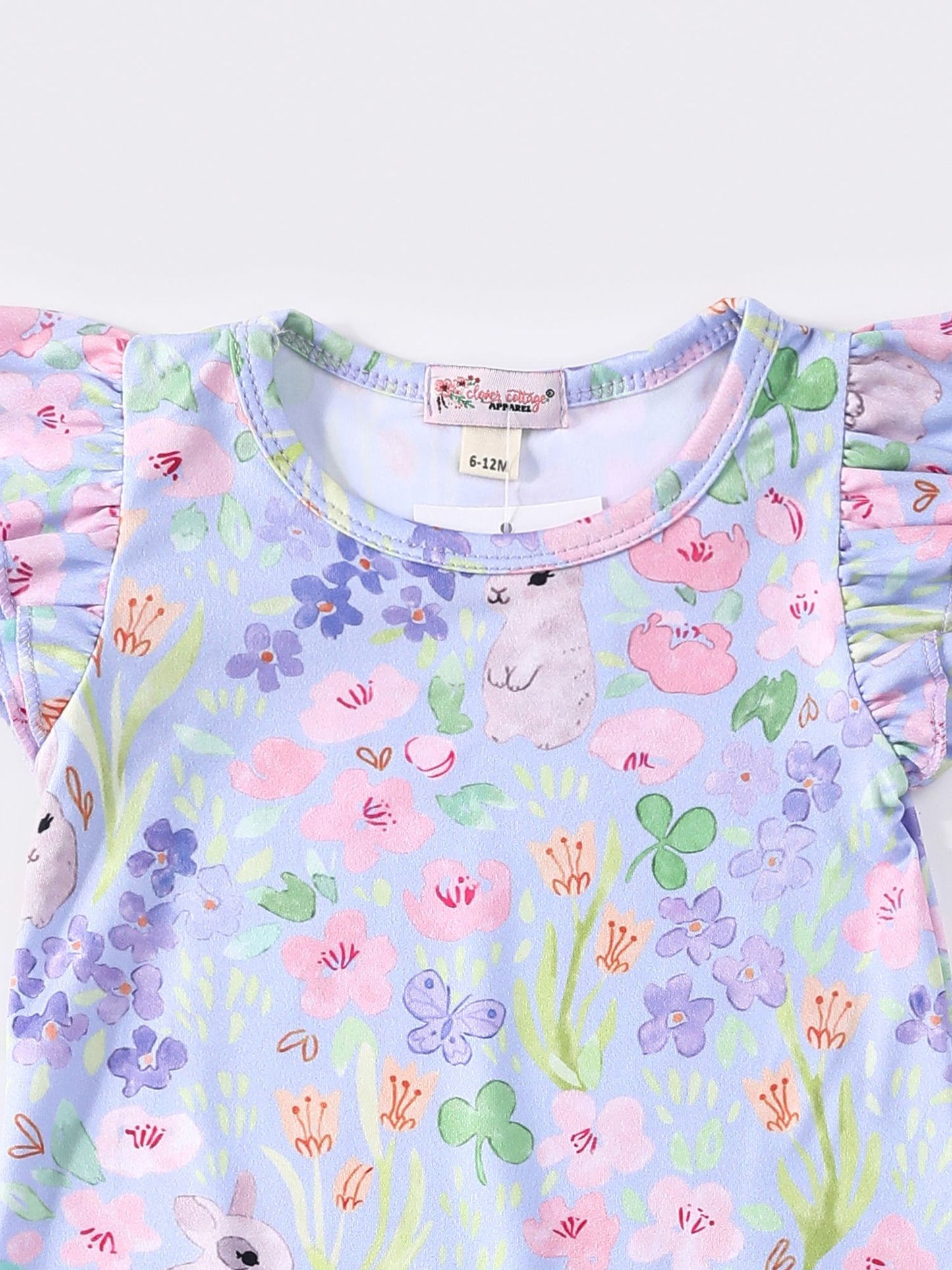 Periwinkle Bunny Girl's Infant Romper