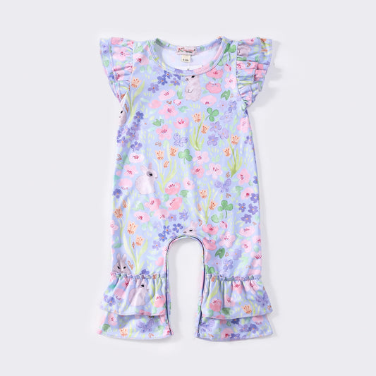 Periwinkle Bunny Girl's Infant Romper