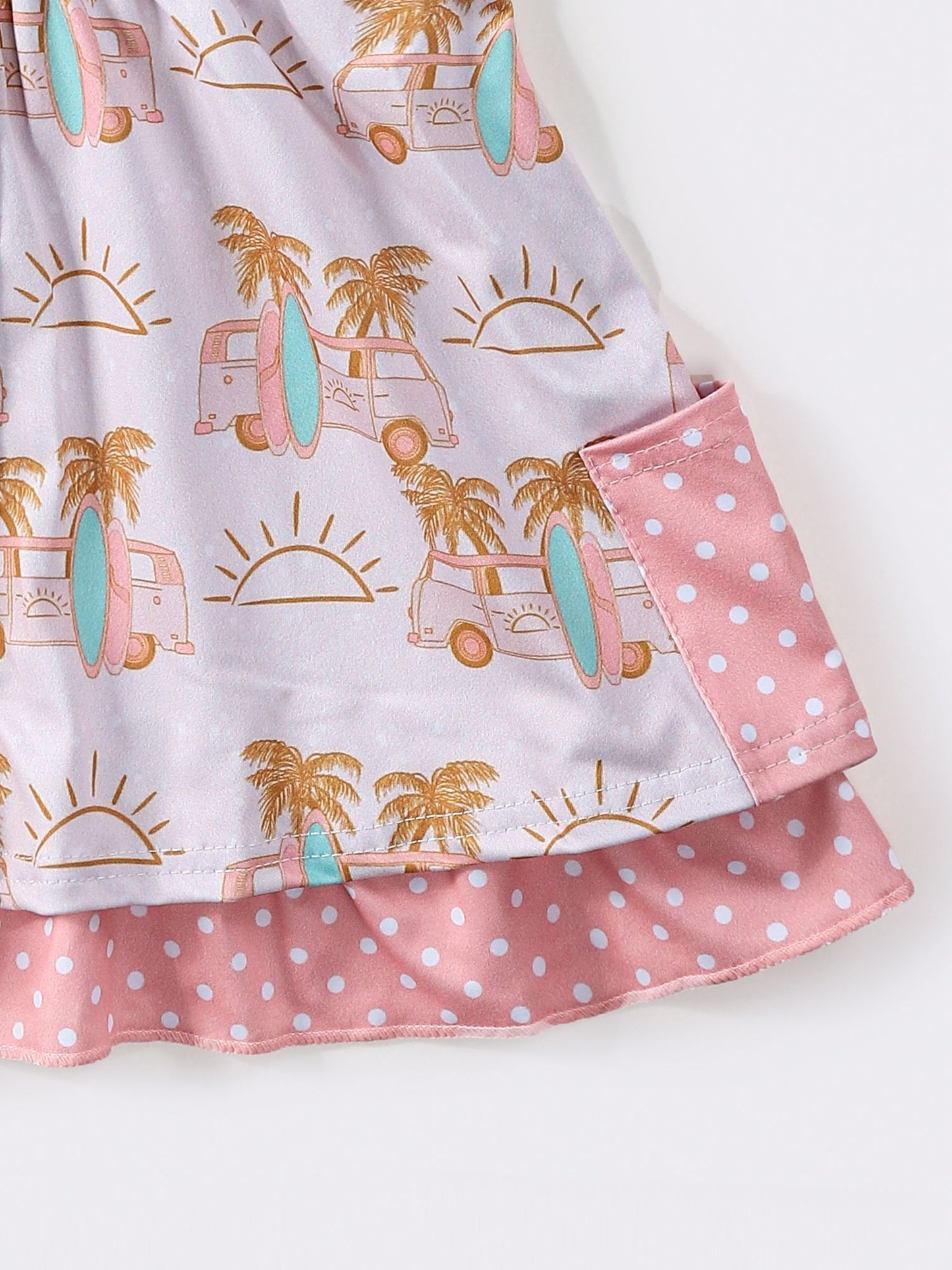 "Surf's Up" flutter sleeve pocket dress