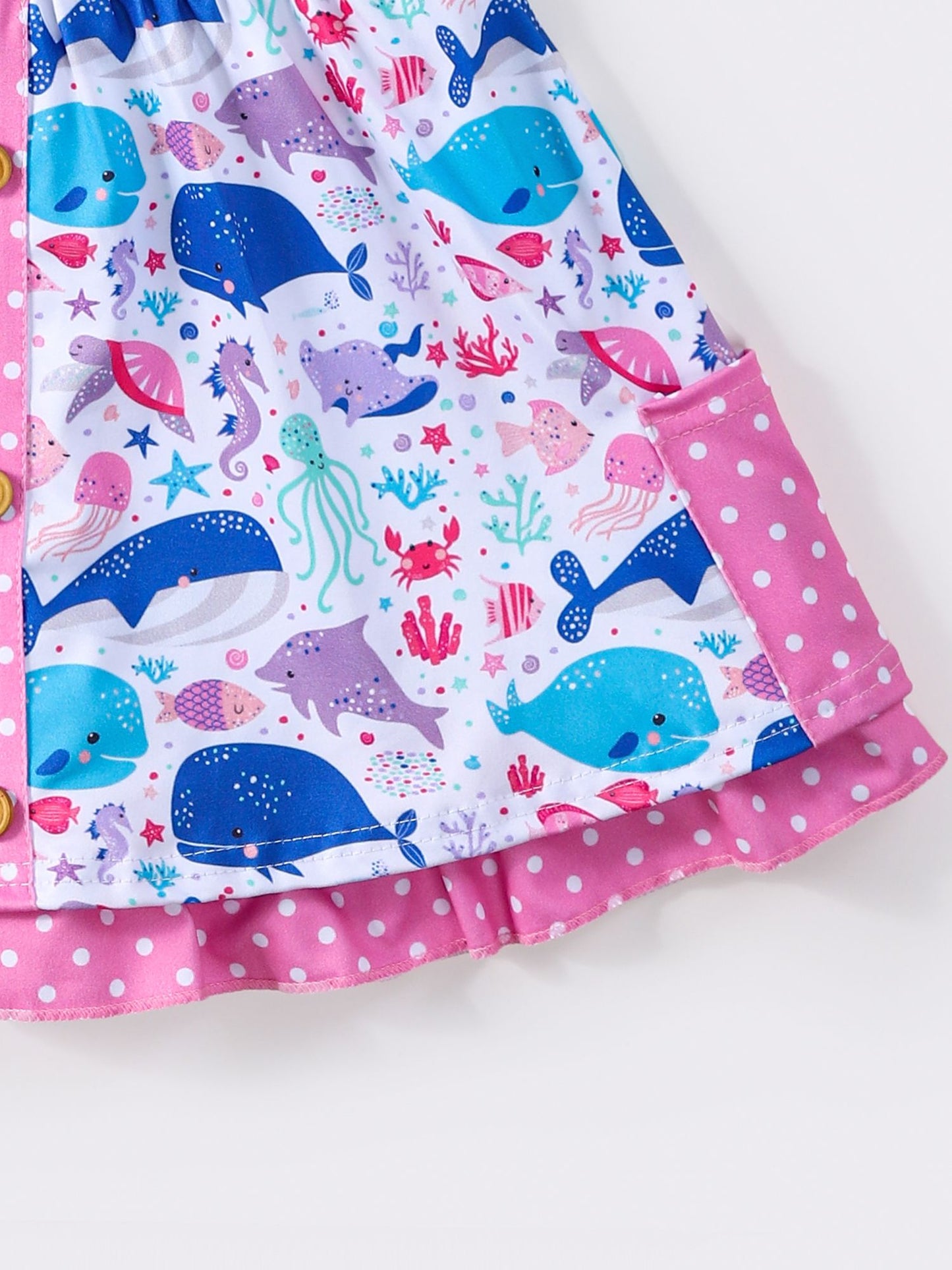 Ocean Tales Flutter Sleeve Dress