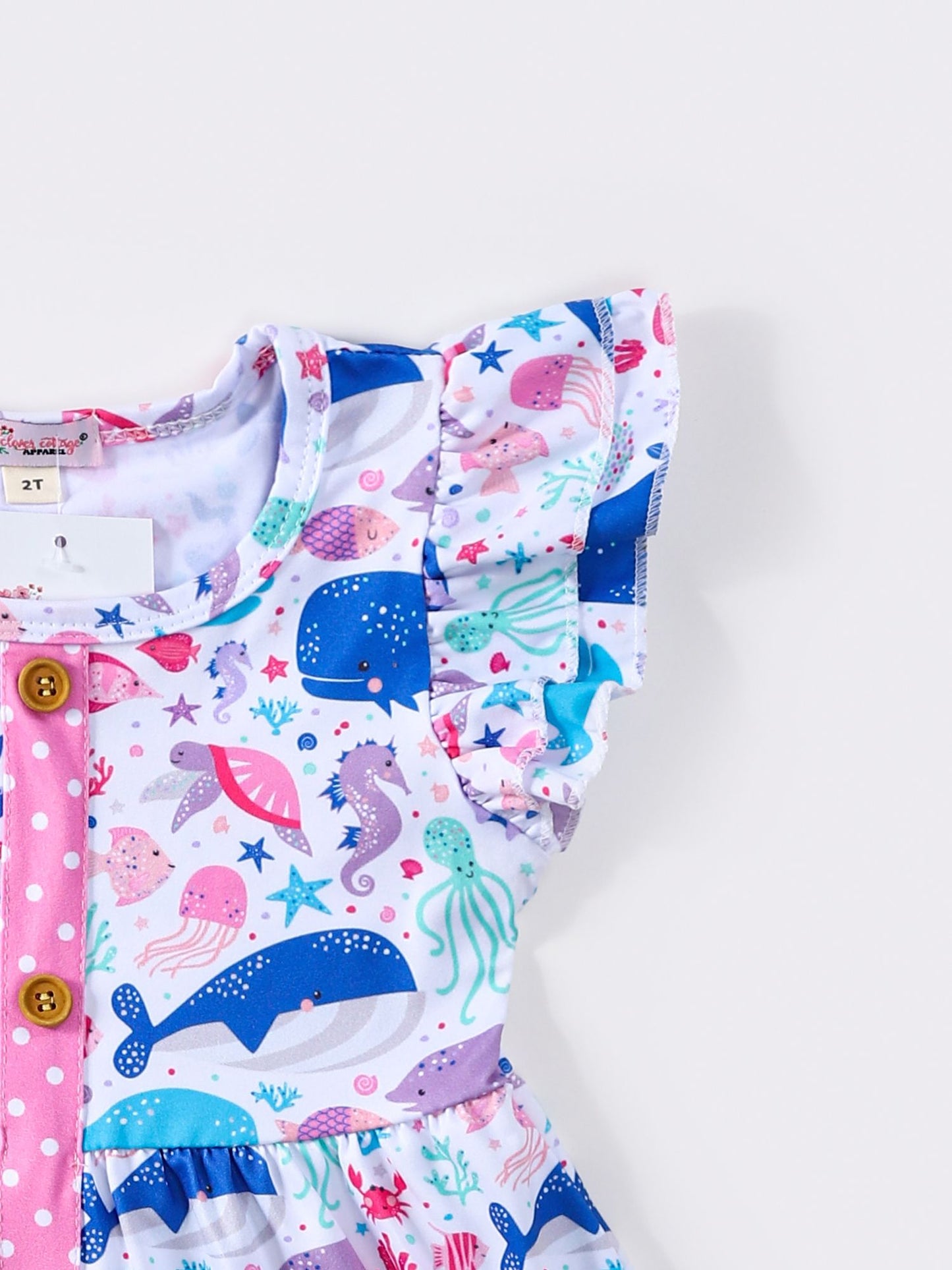 Ocean Tales Flutter Sleeve Dress