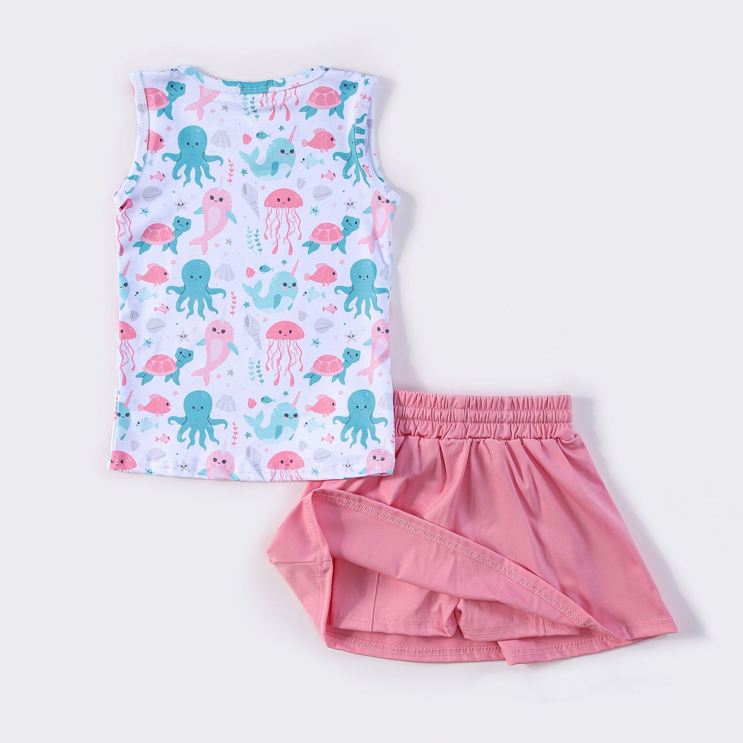 Pink Aquatic 2-piece Skort Set