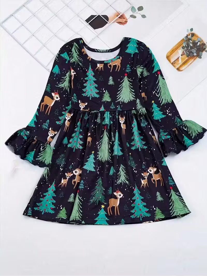 Midnight Christmas A-line dress