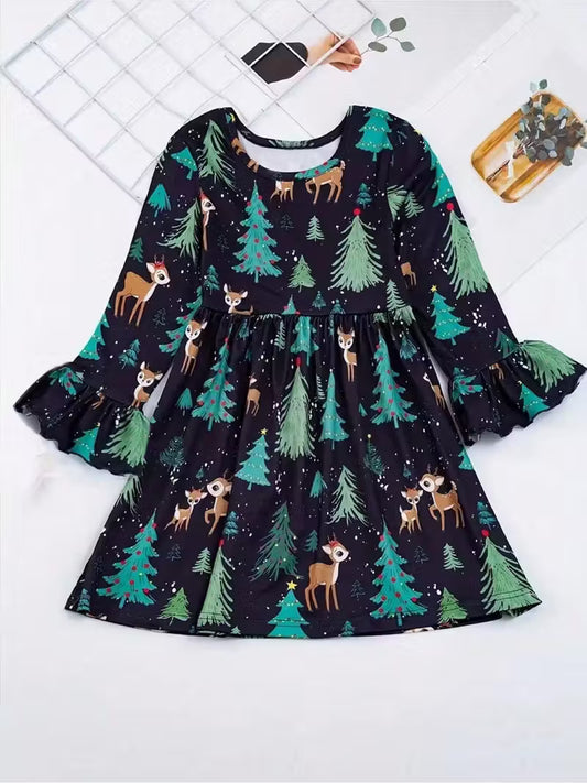 Midnight Christmas A-line dress