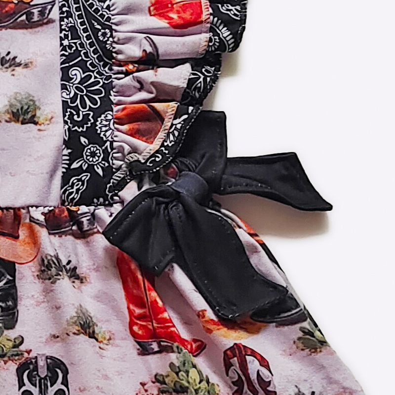 Bandana & Boots Flutter sleeve-cross back dress