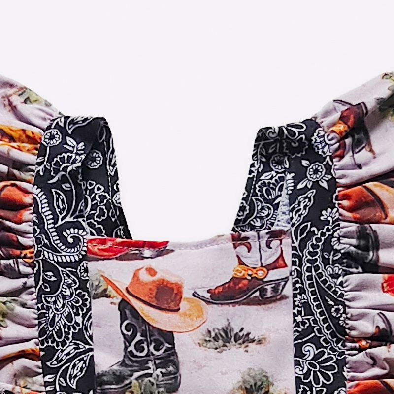 Bandana & Boots Flutter sleeve-cross back dress