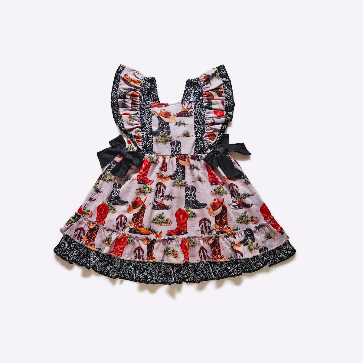 Bandana & Boots Flutter sleeve-cross back dress